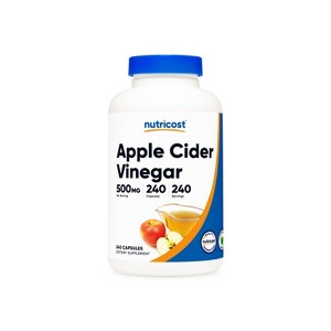 Nutricost Apple Cider Vinegar Capsules (500 MG) (240 Capsules) - 1 of 3