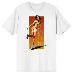Cowboy Bebop Faye Valentine Running Men’s White T-Shirt-Medium