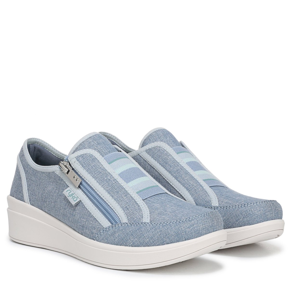 Обувь Ryka Womens Lounge Zip Shoes Flintstone Blue 8 M — фото 2