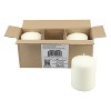 Stonebriar 3pk Tall 3'' x 4'' 35 Hour Long Burning Unscented Ivory Wax Pillar Candle: Smokeless, Cotton Wick - 4 of 4