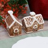 Gibson Ceramic Gingerbread House Salt and Pepper Shaker Set in Brown - 2 of 4