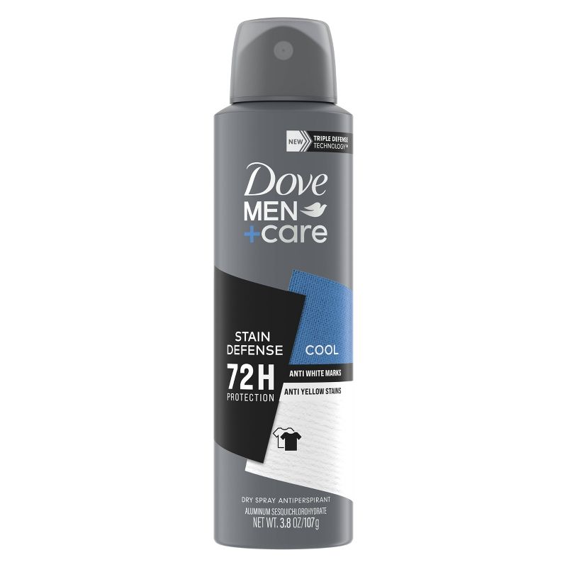 Dove Men+Care 72-Hour Stain Defense Dry Spray Antiperspirant &#38; Deodorant - Cool - 3.8oz, 3 of 8