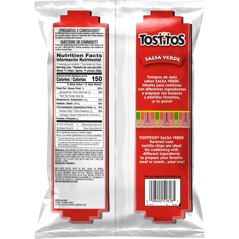 Tostitos Salsa Verde Tortilla Chips - 11oz, 3 of 7