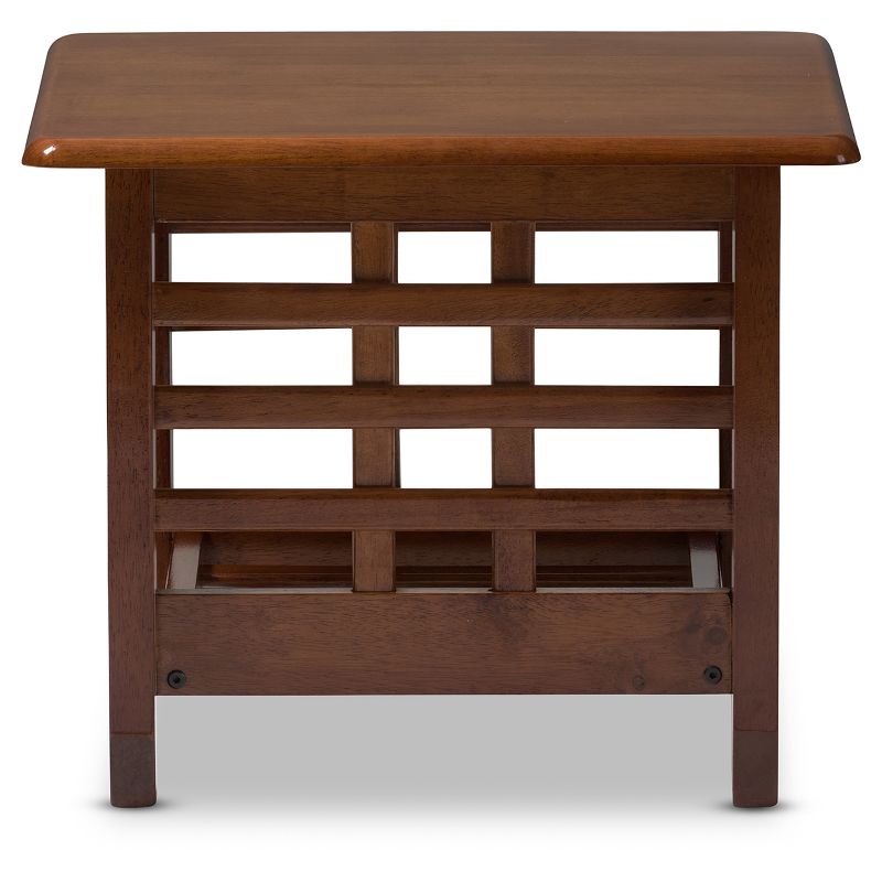 Larissa Modern Classic Mission Style Living Room Occasional End Table - Cherry Brown - Baxton Studio, 4 of 6