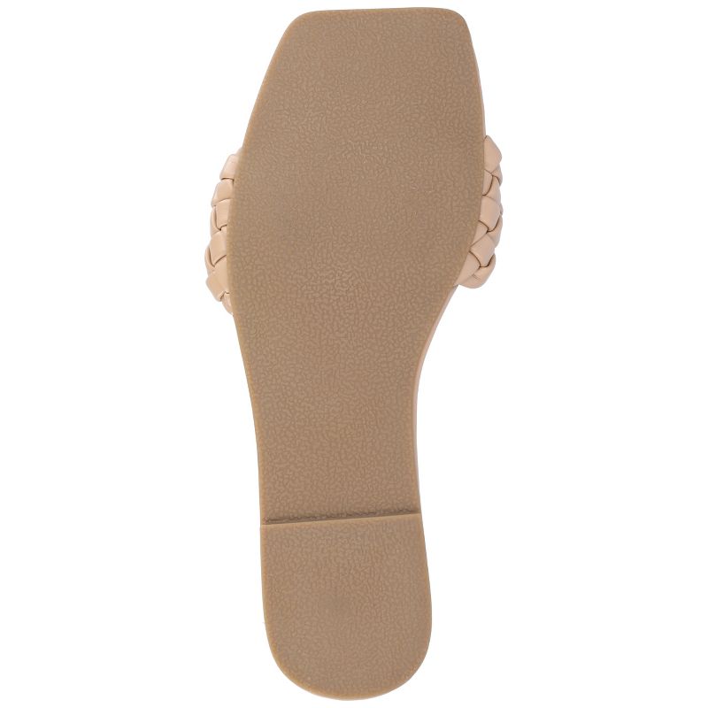 Journee Collection Womens Medium and Wide Width Sawyerr Tru Comfort Foam Dual Braided Band Slide Sandals, 6 of 11