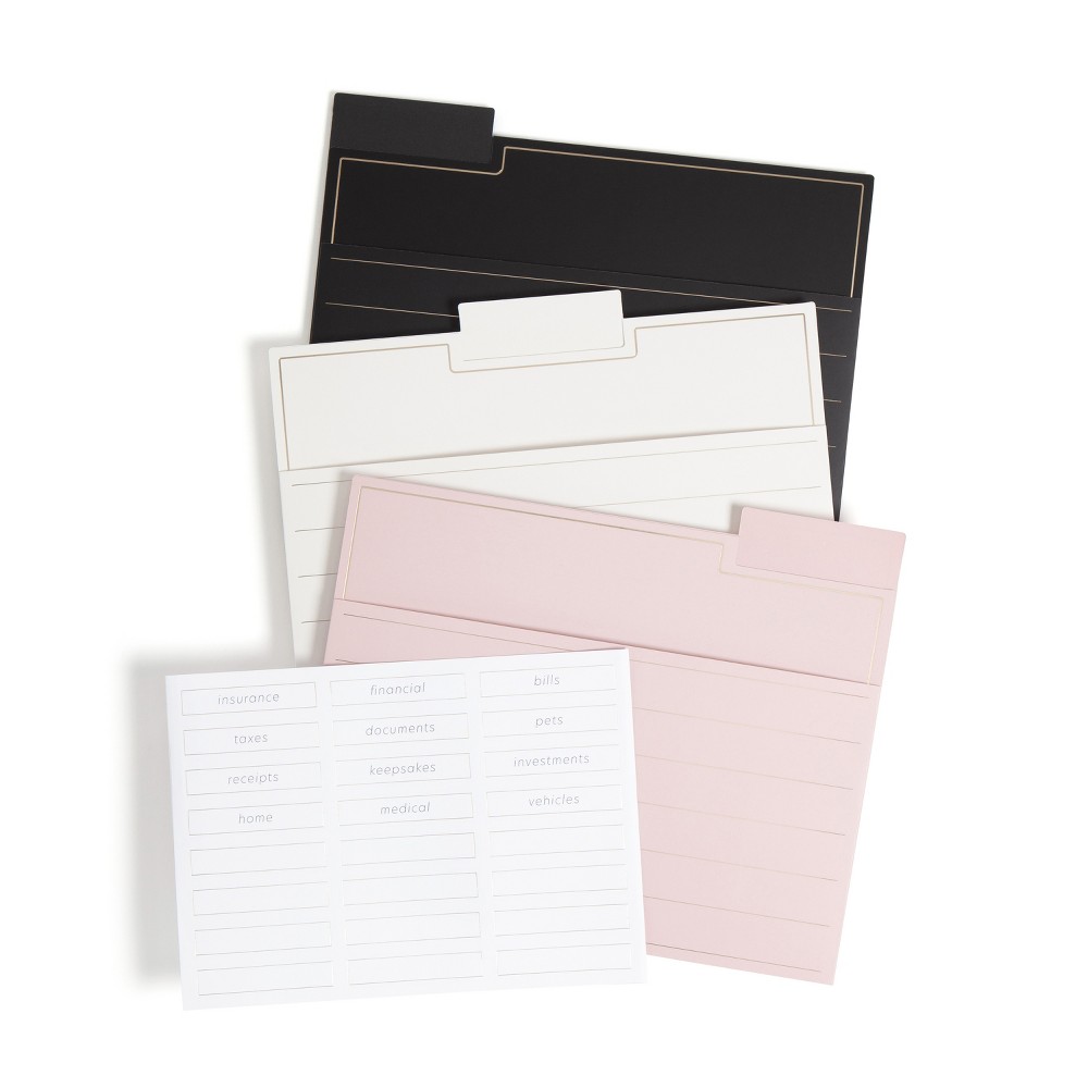 Photos - File Folder / Lever Arch File U Brands 9 Pocket File Paper Folders Letter Size Classic Foil