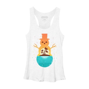Women's Design By Humans Christmas in July Snowman Sunset By destiny29 Racerback Tank Top - 1 of 3