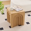 Coolbibila Modern Wooden Square Small Coffee Table,Bedside Table With Imitation Solid Wood Design,MDF Side Table For Living Room Bedroom - 3 of 4