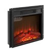 Gulches 18 in Wall Mount Metal Electric Fireplace Black 1400W Remote LED Log Brick Ultra Th in 1pc No Mantel Surround - 3 of 4