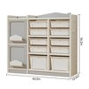 Multilayer Storage Organizer Children Floor Shelf Building Blocks Toy Picture Book Clutter Storage Cabinet Organizer For Bedroom Playroom White - image 2 of 4