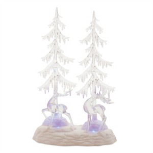 Multicolored LED Deer and Trees 15"H - 1 of 1