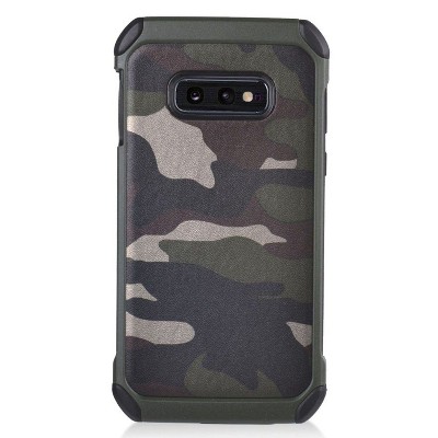 Insten Camouflage Hard Dual Layer Brushed TPU Case w/stand For Samsung Galaxy S10e - Multi-Color by Eagle