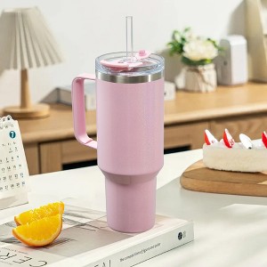 Hyleory Stylish 40oz Stainless Steel Water Tumbler with Leak-Proof Lid & Straw - Your Hydration Hero - 1 of 4