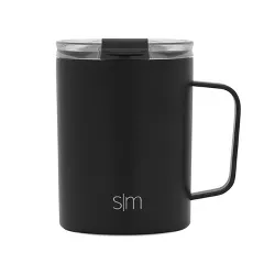 Simple Modern 12oz Stainless Steel Scout Mug with Clear Flip Lid Black