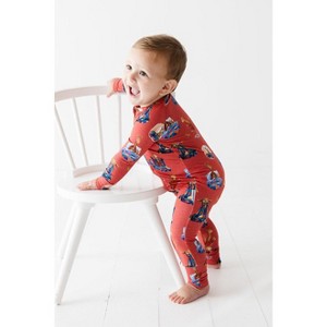 Convertible Double Zipper Romper | Llama Llama Red Pajama | Charlie Lou Baby - 1 of 4