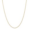 Black Bow Jewelry 1.55mm, 14k Yellow Gold, Solid Cable Rope Chain Necklace - 3 of 4