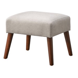 angelo:HOME Traditional Upholstered Jane Ottoman Linen - 1 of 4