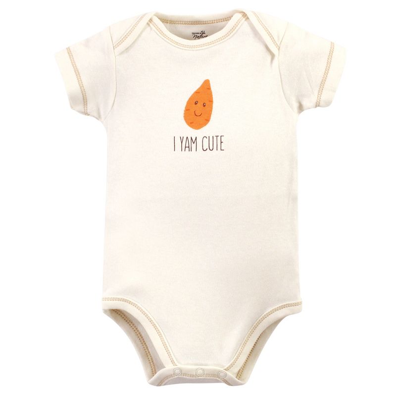 Touched by Nature Organic Cotton Bodysuits 5pk, Corn, 3 of 8