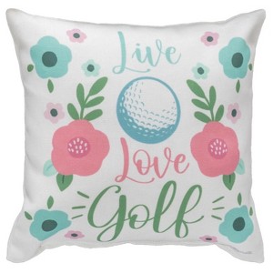 Manual Woodworks and Weavers Golf Pillow – Live Love Golf 9x9 Climaweave Accent Cushion - 1 of 3