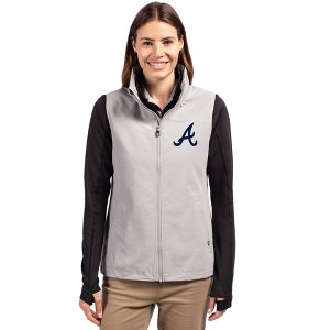 Atlanta Braves Cutter & Buck Charter Eco Recycled Full-Zip Womens Vest - 1 of 1