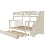 Grungis Twin over Full Loft Bed with Trundle and Storage Ladder,Bunk Bed with Guardrails Can Divided Into 2 Beds,Loft and Bunk Bed for Bedroom - 3 of 4