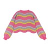 Andy & Evan  Kids  Girls Flower Faux Shearling Sweater - 4 of 4