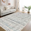 Indoor Modern Abstract Stripe Area Rugs Easy Care Washable Soft Low Pile Non Slip Foldable Lightweight Carpet for Bedroom Living Room - 2 of 4