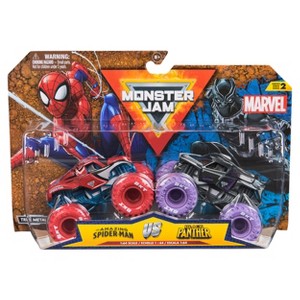 Monster Jam Marvel Spider-Man vs Black Panther Monster Truck 2pk - 1:64 Scale - 1 of 4