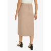 Jessica London Women's Plus Size Chino Faux Wrap Skirt - 3 of 4