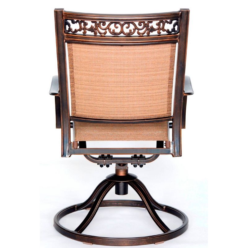 Aluminum Sling Swivel Rocker Chair - Tan - WELLFOR, 5 of 11