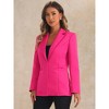 Allegra K Women's Office Long Sleeve Lapel Collar Solid Blazer - 4 of 4