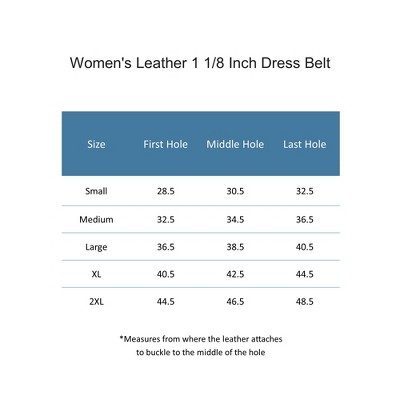 CTM Women's Leather 1 1/8 Inch Dress Belt (Pack of 2 Colors), 3 of 5