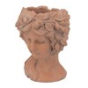 Chery Life Brown Head Bust Planter, Greek Style Cement Head Planter - Indoor Outdoor Home Garden Decor - 2 of 4