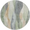 Artichoke Green And Gray Abstract Washable Indoor Outdoor Area Rug - 4 of 4