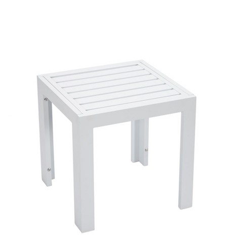 Leisuremod Modern Side Table Aluminum Patio Accent Table Chelsea Series ...
