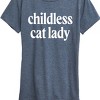 Women's - Instant Message - Childless Cat Lady White Short Sleeve Graphic T-Shirt - 2 of 4