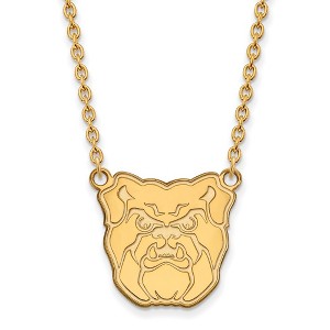 Black Bow Jewelry 14k Yellow Gold Plated Sterling Silver Butler Bulldogs NCAA Necklace 18 Inch - 1 of 4