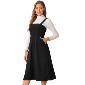 INSPIRE CHIC Women's Tank Ribbed Vintage A-Line Sleeveless Casual Midi Dress - 1 of 4