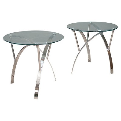 2pc Marin Occasional Table Set Clear - Christopher Knight Home