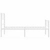 vidaXL Robust Metal Bed Frame in White with Headboard and Footboard, Extra Under-Bed Storage - 4 of 4