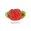 Unique Bargains Satin Mini DIY Crafts Sewing Ribbon Roses with Leaves 100 Pcs - 3 of 4