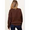 Pinkblush Brown Cable Knit Sleeve Round Neck Sweater - 4 of 4