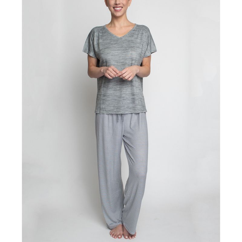 Hanes Morning Meditation Short Sleeve Pajama Set, 1 of 4