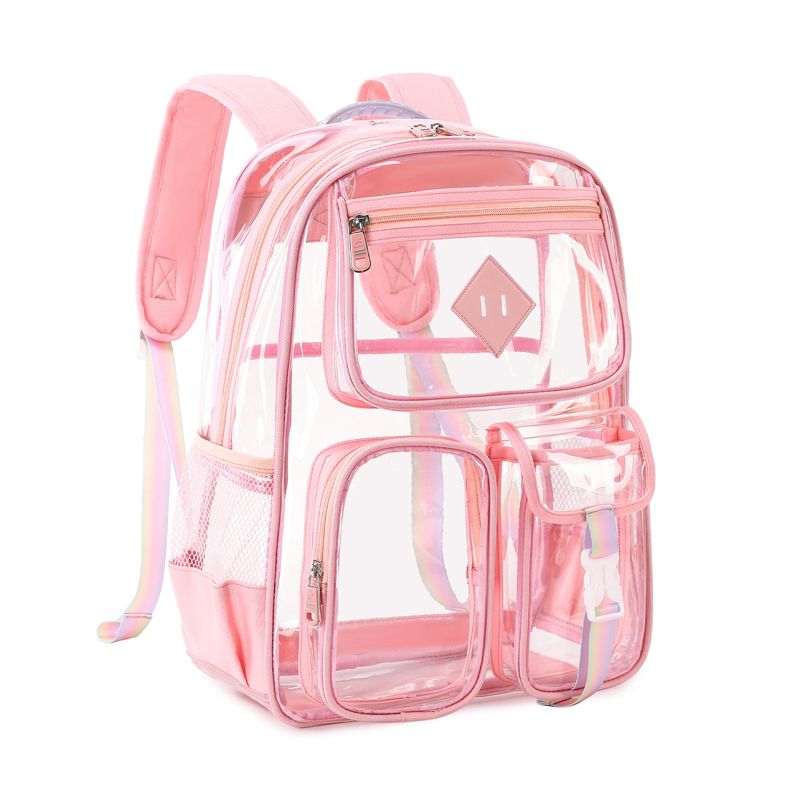 Contixo Fun & Stylish Clear Backpack: Trendy PVC Transparent Bookbag - Perfect for School, Work, Travel, and More!, 2 of 8