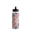 Pimlada Phuapradit Floral Paisley Half Drop Water Bottle - Society6 - image 2 of 4