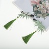 Unique Bargains Bamboo Leaf Tassels Hair Clip Green 2 Pcs - 3 of 4