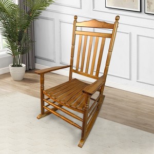 Vynxaria White Adult Rocking Chair - Perfect for Balcony and Porch Relaxation - 1 of 4