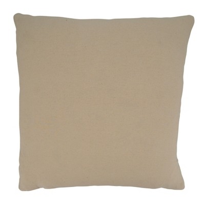 Natural Striped Tassel Cotton Square Throw Pillow