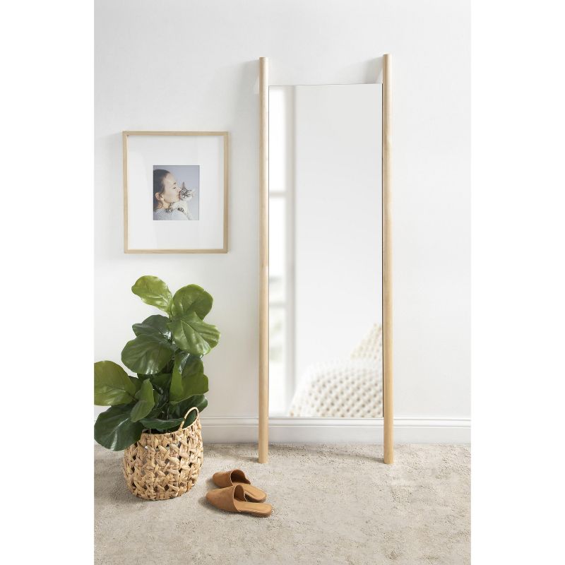Kate and Laurel Findlay Rectangle Wood Full Length Mirror, 21x67, Natural, 6 of 8