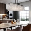 Glacier 5-Light Island Light - Textured Glass & Matte Black Steel, 42.75" Long, Dimmable - 3 of 4